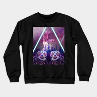 Trippy Owl Rave Crewneck Sweatshirt